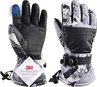 TRIWONDER Kids Winter Ski Gloves Water-Resistant Cold Weather Gloves for Boys Girls Warm Snow Mitten for Skiing Snowboarding