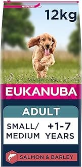 Eukanuba Complete Dry Dog Food for Adult Small and Medium Breeds with Salmon and Barley 12 kg