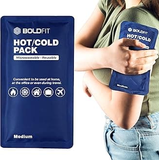 Reusable Hot & Cold Ice Pack Bag for Pain Relief – Soft Gel Ice Pack for Knee, Back Pain, Shoulder & Neck – Medium Size