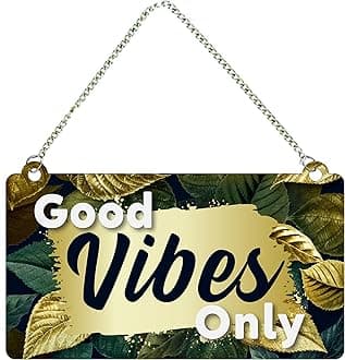 Artvibes Good Vibes Only Wooden Wall Hanging for Home Decor | Office | Gift | Bedroom | Decoration Items for Living Room | Motivatonal Quote | Artworks Wall Hanging (WH_3508N)