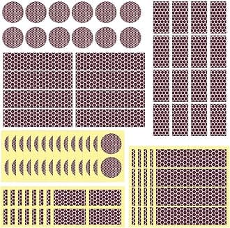 Striker Paper Matches - 60 Pcs Pack with Adhesive, 20 Circle and 40 Rectangle Match Stickers for Jars, Fireplace, Candles