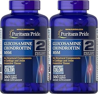 Puritan's Pride Triple Strength Glucosamine, Chondroitin & Msm Joint Soother, 360 Count (Pack of 2)