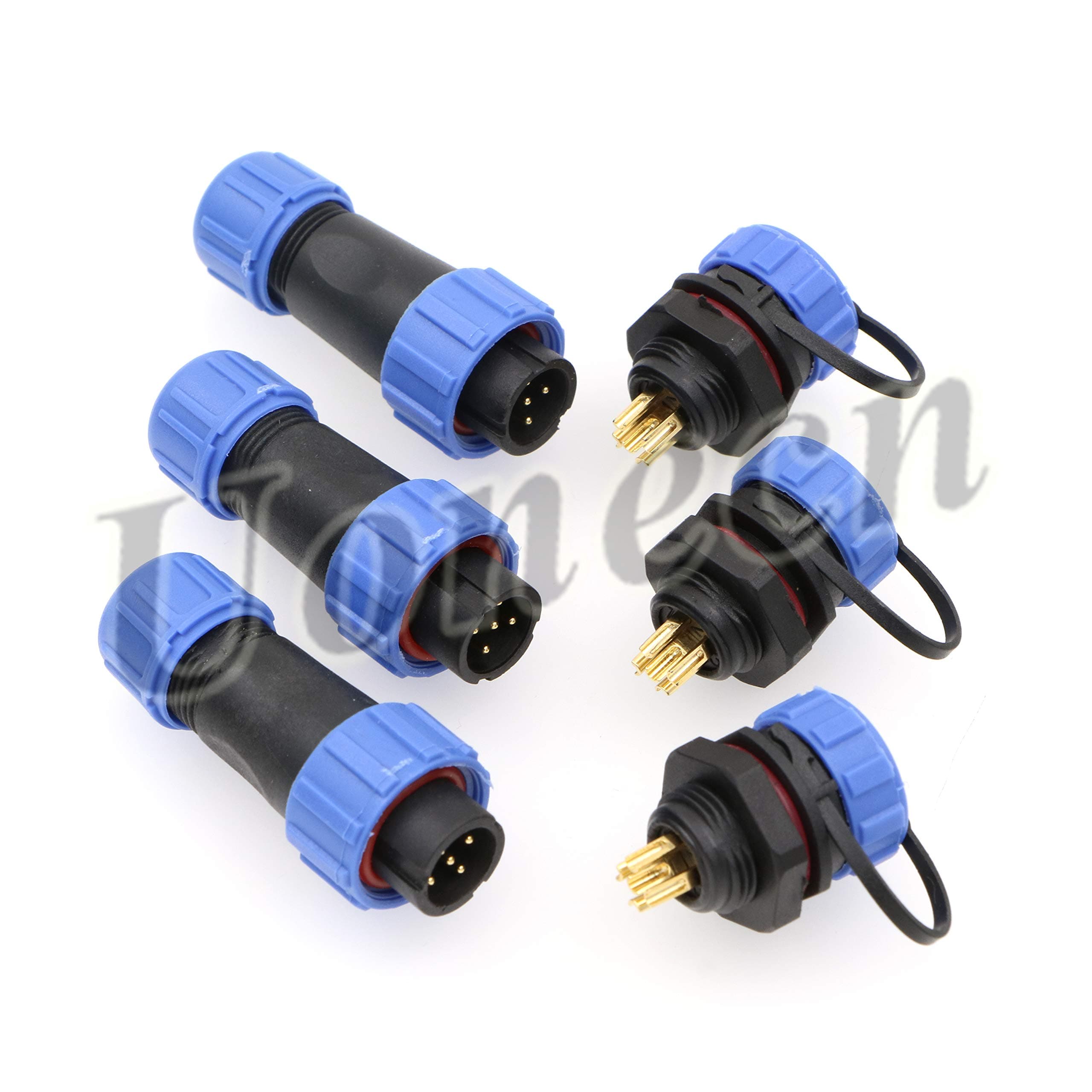 5Pin 3pcs Waterproof Aviation Plug Socket