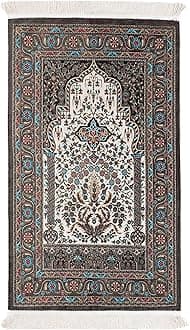 My Salah Mat, Travel Prayer Mat, Muslims Prayer Rug, Prayer Rugs Islam Thick, Soft Prayer Mat, Prayer Rugs Islam Women, Islamic Gift for Men (Grey)