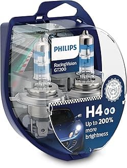 Philips 575528 RacingVision GT200 H4 car headlight bulb +200, set of 2