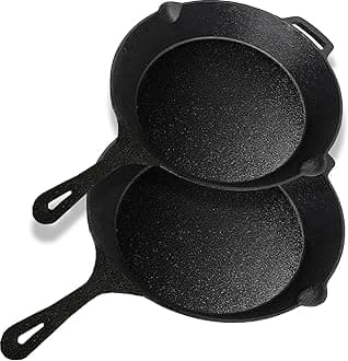 Cast Iron 2 Piece Bundle - 10" and 12" Cast Iron Skillets