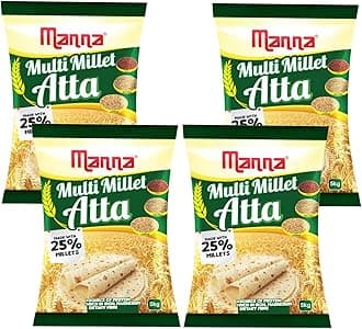 Multigrain Atta/Multi Millet Atta 4Kgs | Certified Low GI Wheat Flour with 25% Millets | High Protein & Fibre | Diabetic Friendly | For Weight Loss