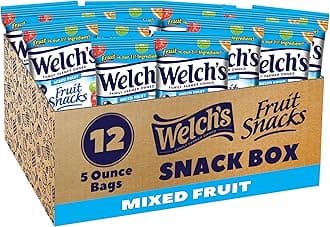 Welch's Fruit Snacks, Mixed Fruit, Perfect for School Lunches, Sharing Size Bags, 5 oz (Pack of 12)