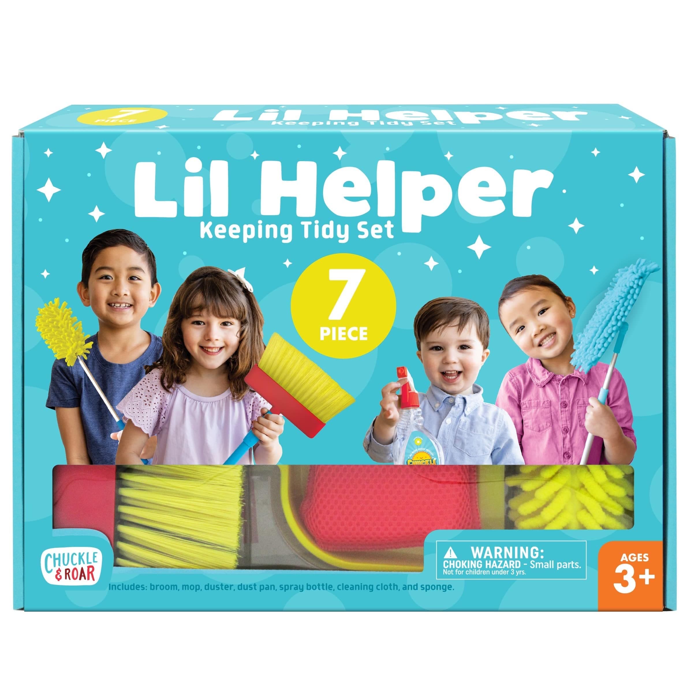 Chuckle & Roar - Lil Helper Keeping Tidy Set - Active Imagination Engaging Pretend Play - 7 Piece Cleaning Set for preschoolers