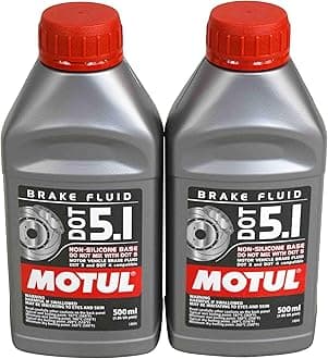Motul (2 Pack) 100950 100% Synthetic Brake Dot 5.1 Brake Fluid 1/2 Liter or 500 ml