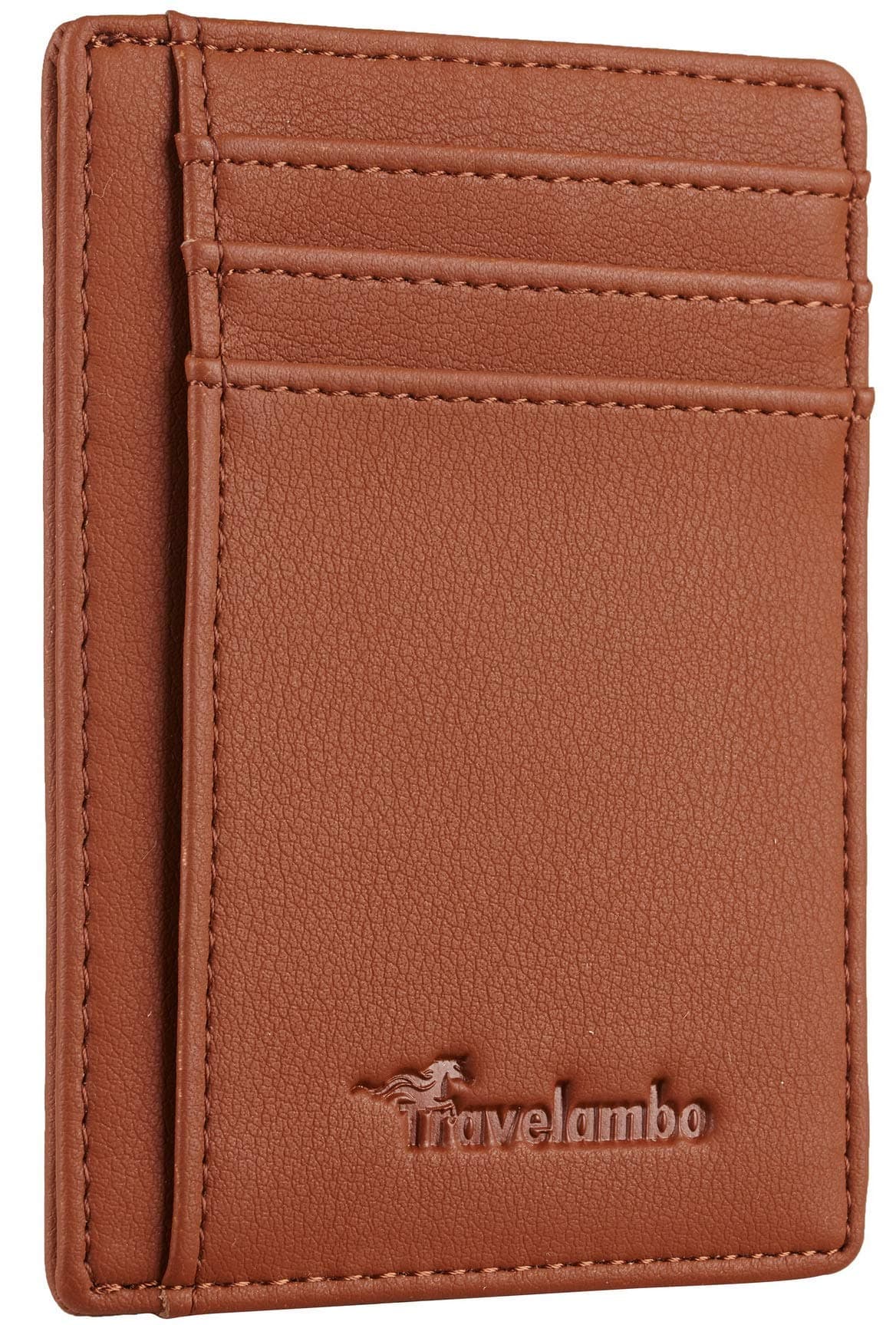 Front Pocket Minimalist Leather Slim Wallet RFID Blocking Medium Size