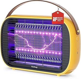 Buzbug LED Bug Zapper Outdoor Indoor, Durable 10 Years Lifespan Lamp, Rechargeable 5200mAh Battery, Portable Camping Mosquito Zapper, Fly Trap Mosquito Trap, Fly Killer Fly Zapper -MA015C(Golden)