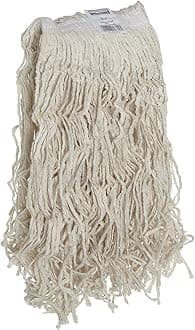 Rubbermaid Commercial Products Value Pro X-Large 32 Oz Cotton Wet Mop, 1" Headband, White, for Janitorial/Professional General Purpose Floor Cleaning or One-Time Use on Hard Floors