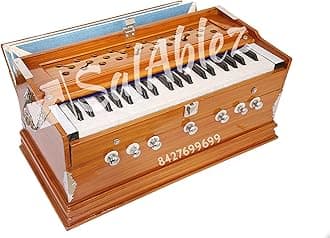 Harmonium~440Hz~Extra Height~Long Sustain Folding Portable Harmonium With High Male High Sound Long Sustain Indian Music Art Instrument Classical Sound System Hard Key Sound With Free Bag