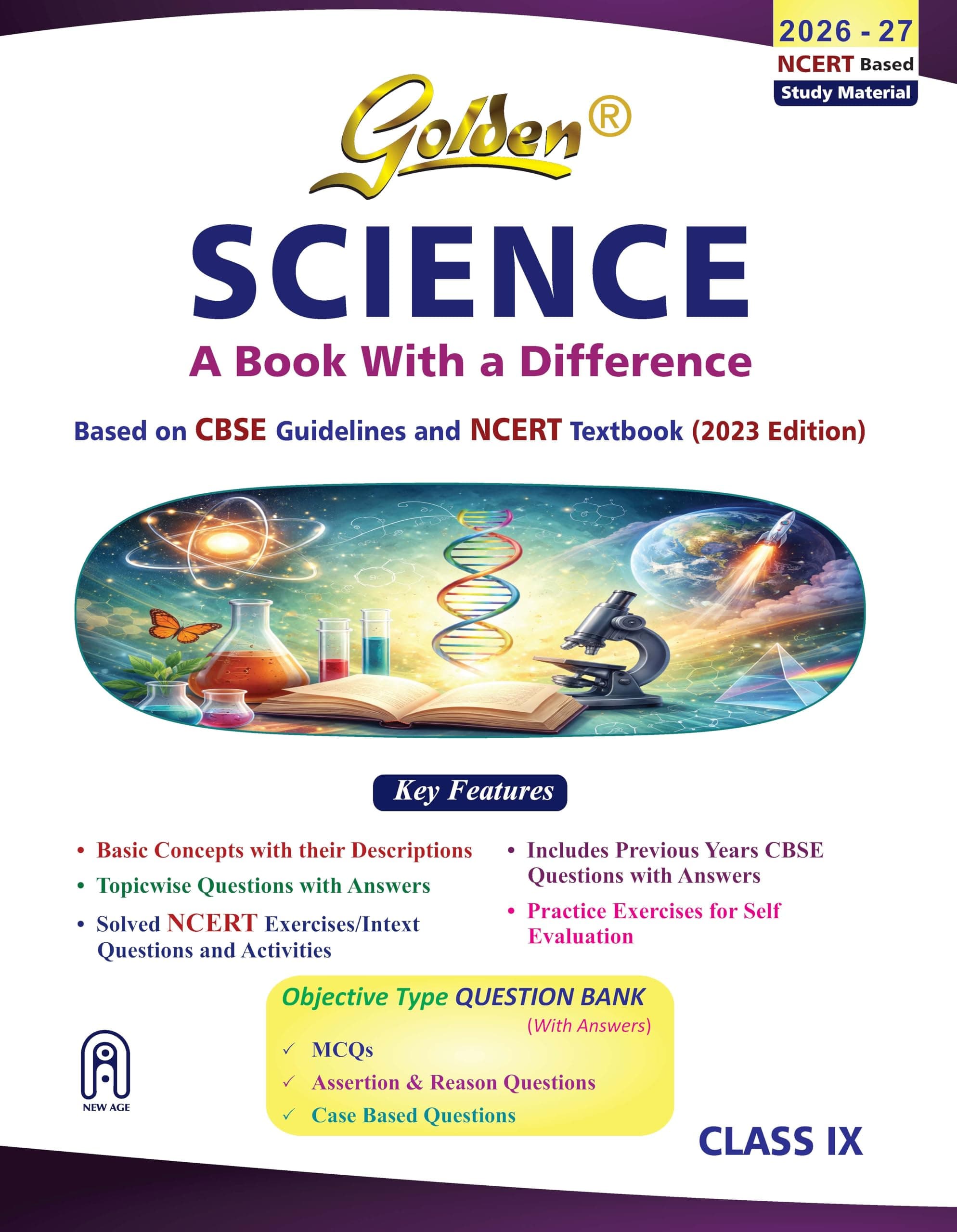Golden Science: With Sample Papers Class - 9, Term 1 and 2