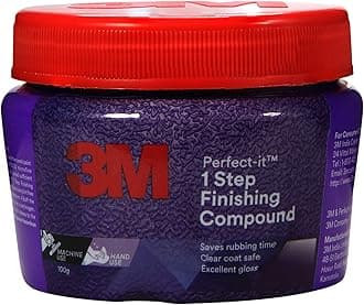- 3M Perfect-It 1-Step Finishing Compound (100 g) | Removes Minor Scratches,Foam;Wool,Black