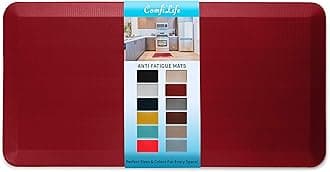 ComfiLifeAnti Fatigue Floor Mat – 3/4 Inch Thick Kitchen Mats for Floor, Standing Desk Mat, Kitchen Rug – Comfort at Home, Office – Durable – Stain Resistant – Non-Slip Bottom (24" x 70", Red)