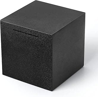 Piggy Bank for Adults Must Break to Open, Unbreakable Adults Piggy Bank Made of Stainless Steel, Metal Saving Bank (Black, 7.9-inch)