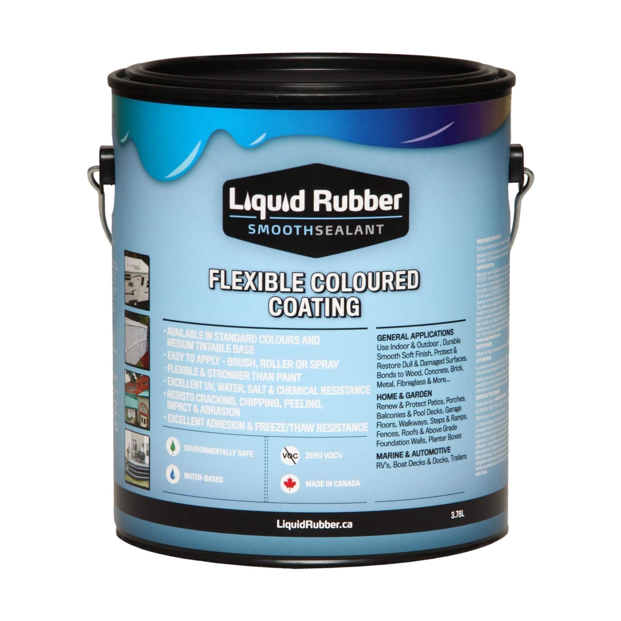 Liquid Rubber Smooth Sealant - 1 Quart Can White