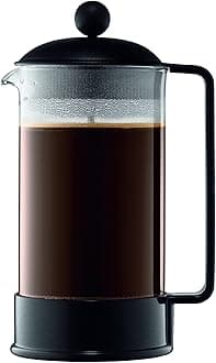 34oz Brazil French Press Coffee Maker, High-Heat Borosilicate Glass, Black - Made in Portugal