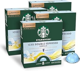by Nespresso Vertuo, Iced Vanilla, 32-count Coffee Pods, Brews 2.7 oz.