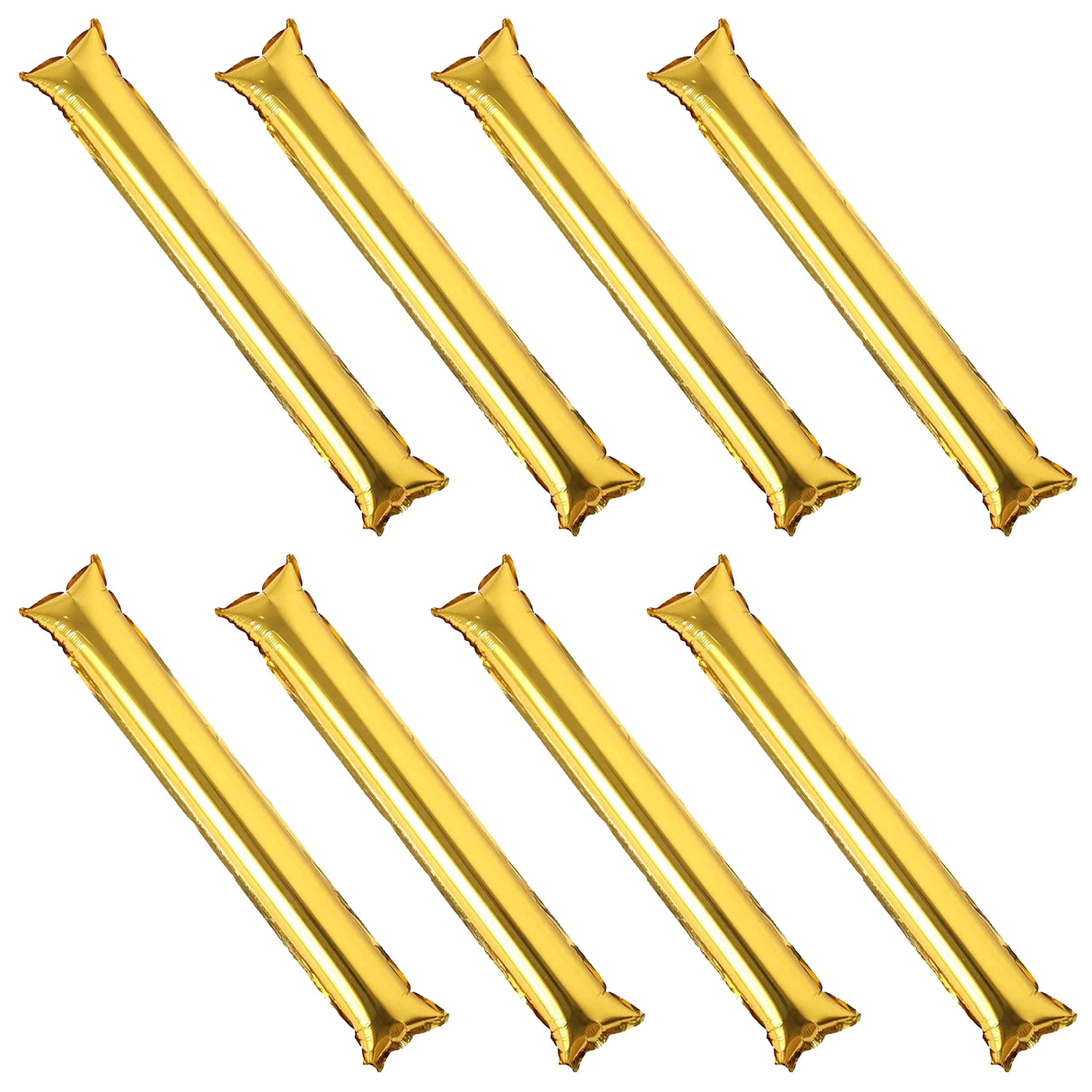 COMICFS 40 PCS Thicken Bam Bam Thunder Sticks Cheering Sticks Metallic Foil Cheerleading Cheering Sticks for Sports Cheers Ball Dance Basketball Football Noisemakers (Metallic Foil- Golden)