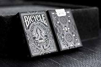 Bicycle Blackout Poker Deck Glows in UV Light - 56 Cards, Modern Design, Adults 18+, Futuristic Minimalism Theme