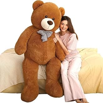 - MaoGoLan Big Teddy Bear 5ft - Large Stuffed Animal with Smiling Face - Cuddly Valentines Gift for Boyfriend,Wife,Lover
