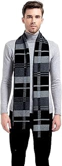 LanHongMen Winter Cashmere Scarf Wool Soft Warm Knitted Casual Scarves for Men