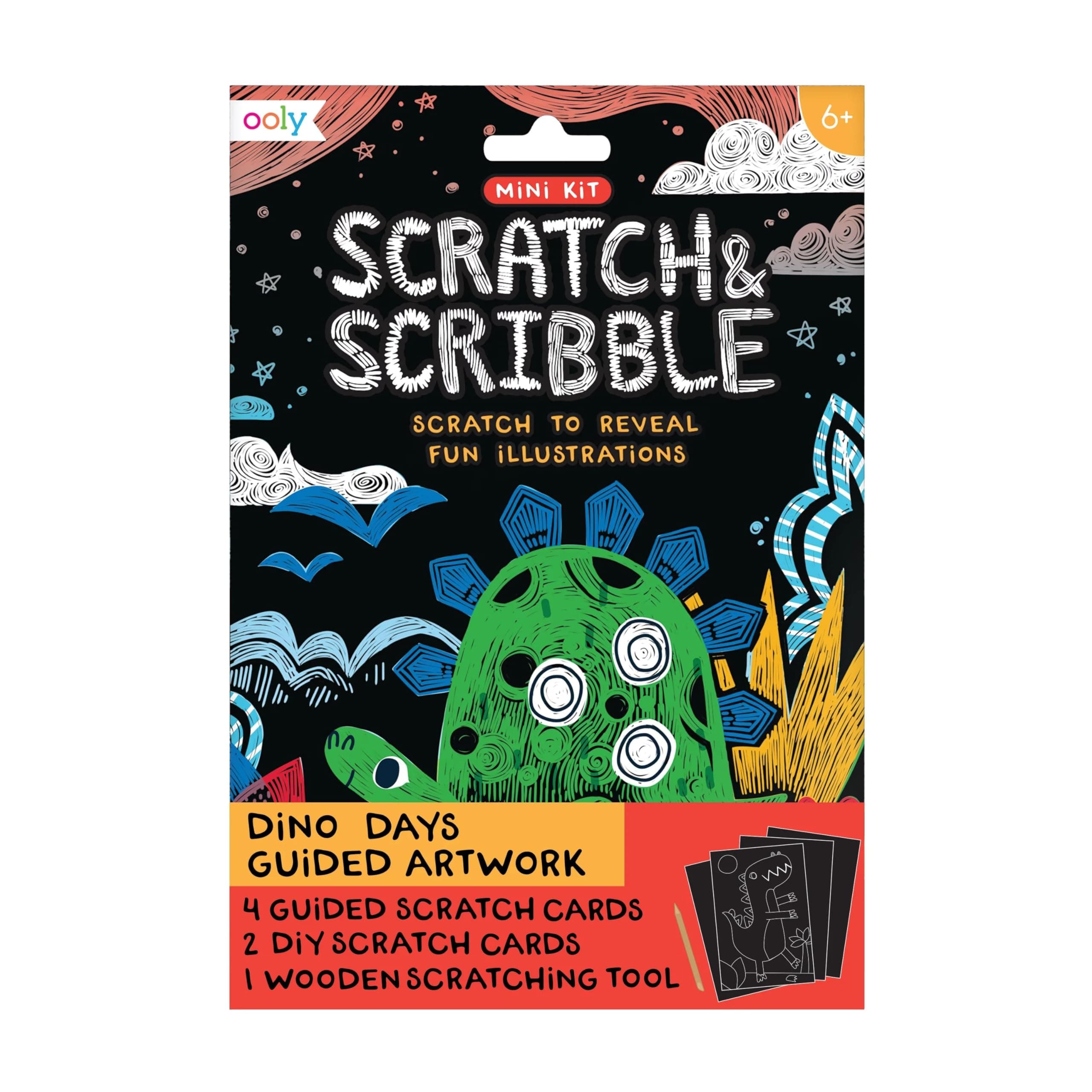 Ooly Mini Scratch & Scribble - Dino Days