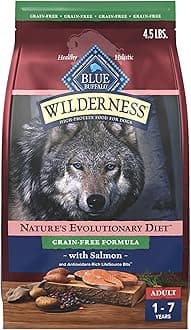 Blue Buffalo Wilderness High Protein, Natural Adult Dry Dog Food, Salmon 4.5-lb