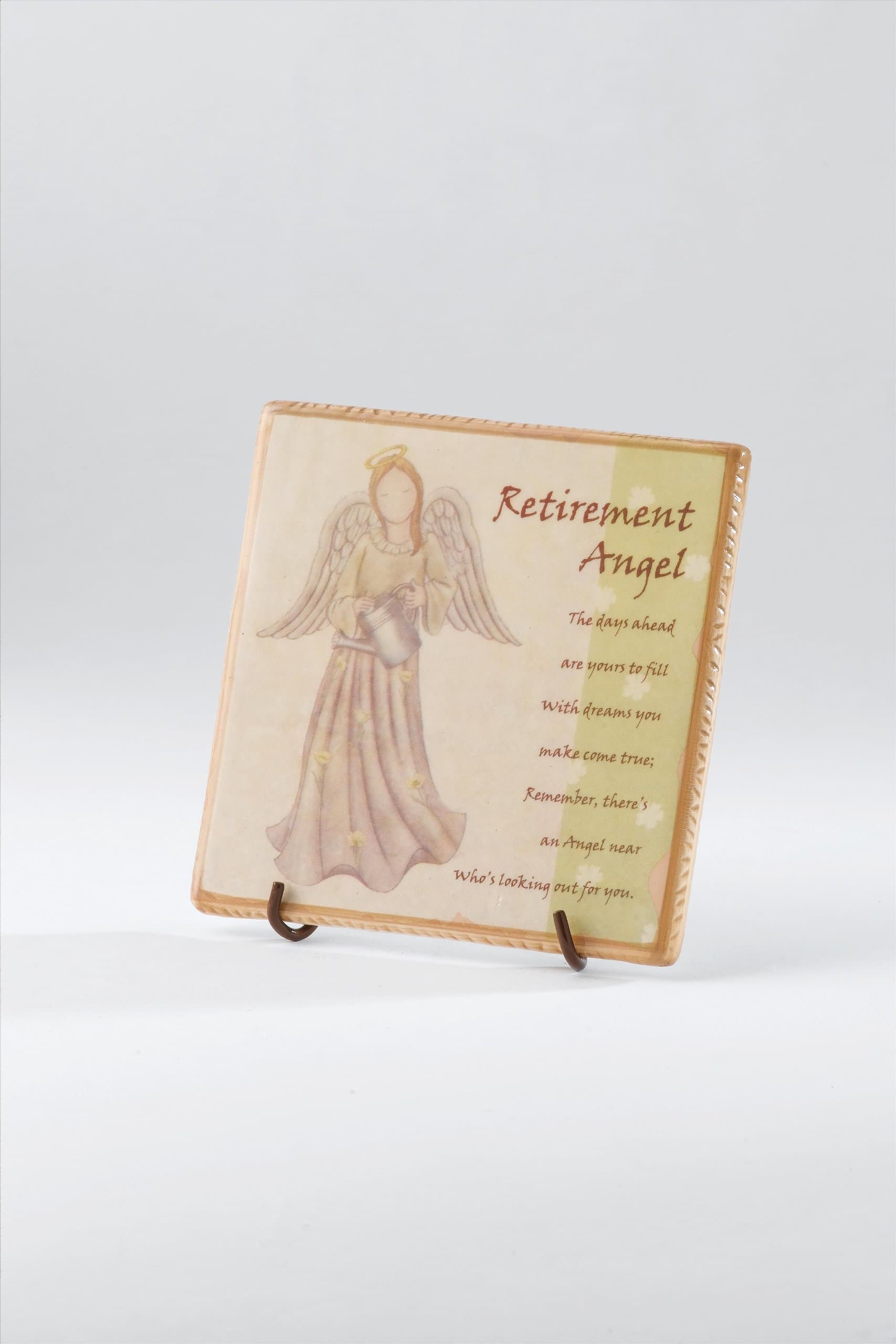 Retirement Angel Ceramic Tile With Poem