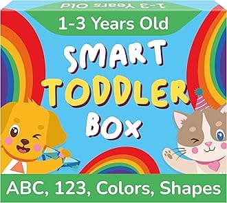 TOYVENTIVE Educational Books, Flash Cards, and Puzzles - Birthday Gifts for 1, 2, 3, and 4 Year Old Boys, Toddler Learning Toys and Activities