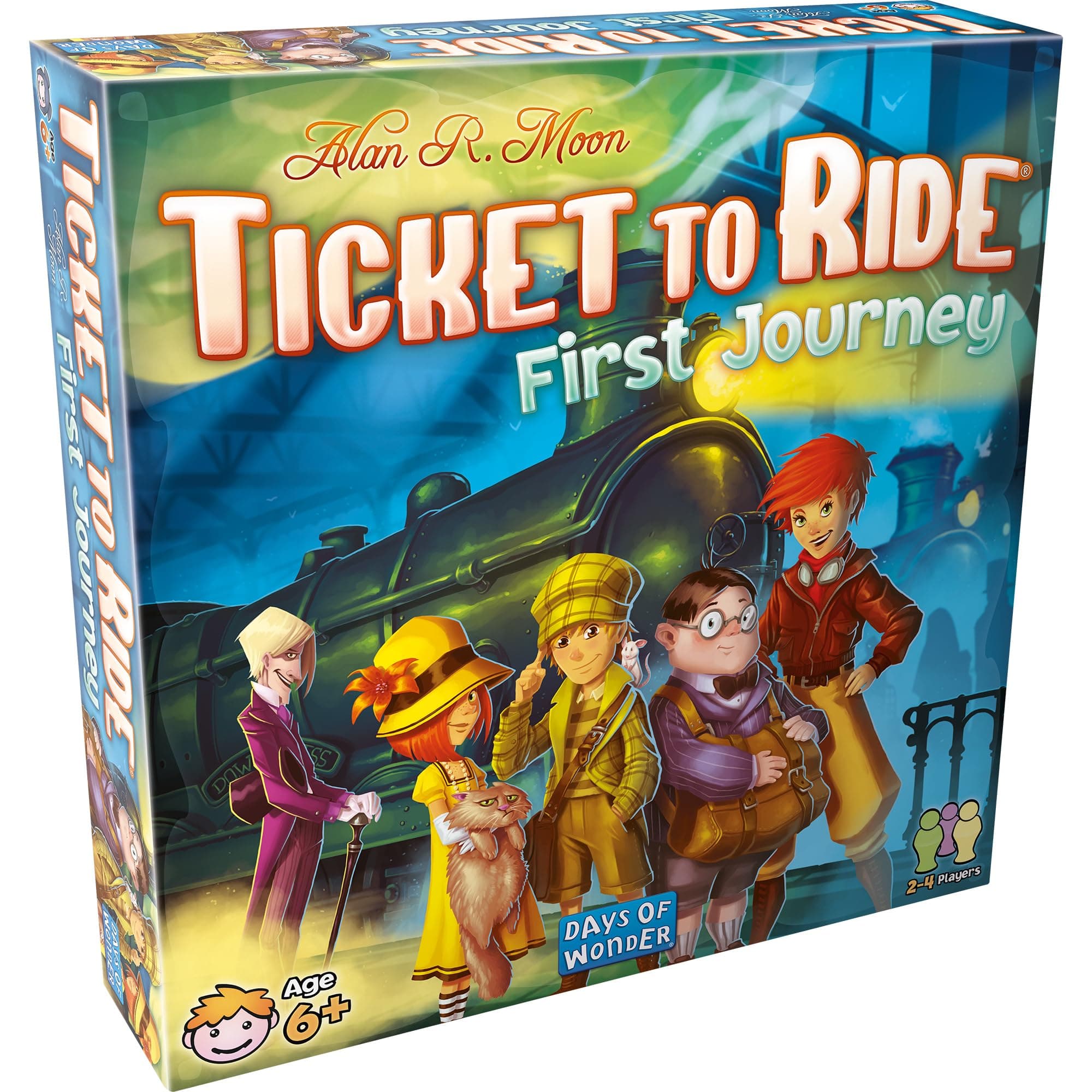 Asmodee Ticket to Ride First Journey Board Game - Fun and Easy for Young Explorers! Train Strategy Game, Family Game for Kids & Adults, Ages 6+, 2-4 Players, 15-30 Min Playtime