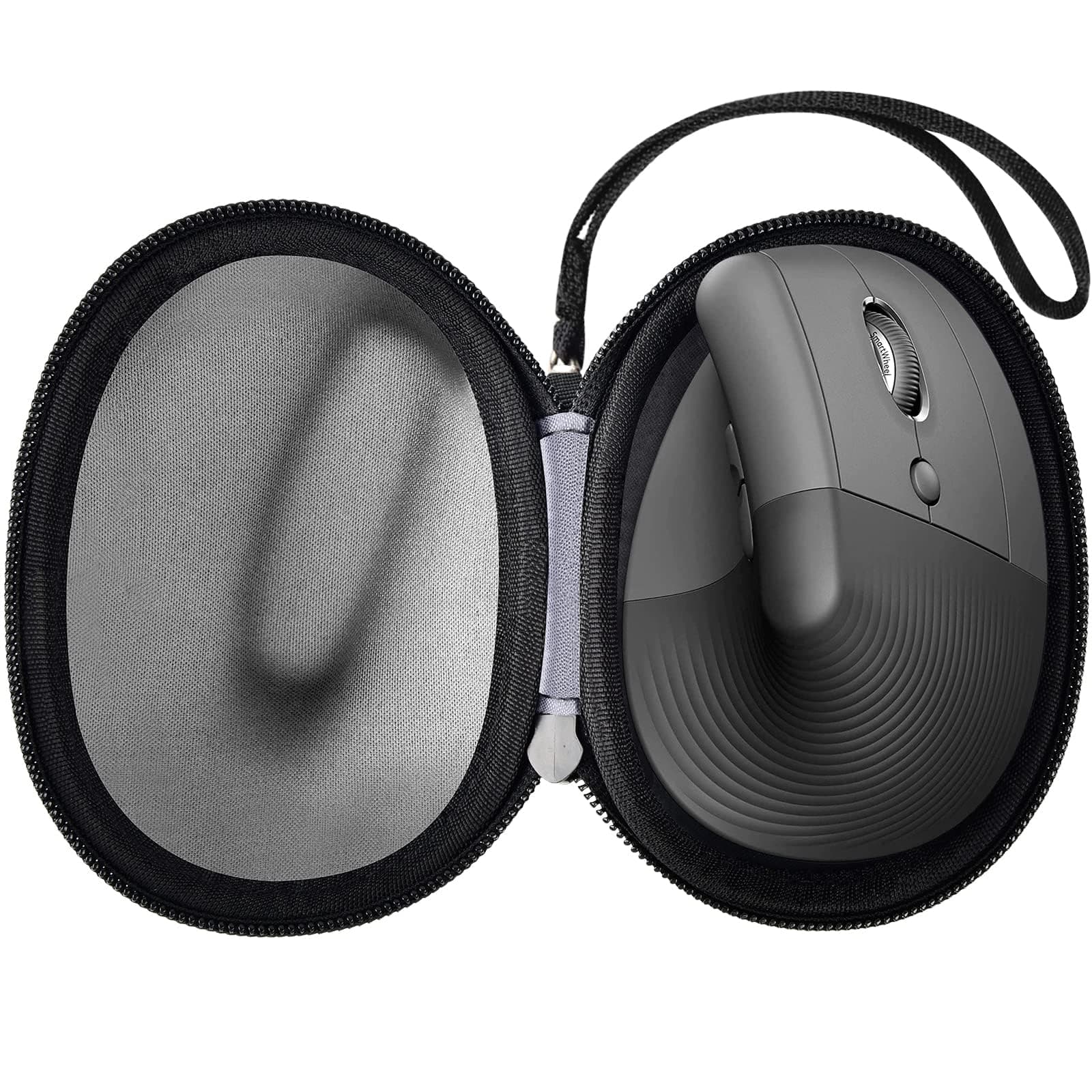 Case for Logitech Lift Vertical Ergonomic Mouse, Hard EVA Storage Box for Logi Wireless Bluetooth Upright Device, Travel Carrying Bag Accessories for Office (Bag Only, Black)