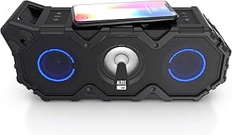 Altec Lansing Super LifeJacket Jolt - Waterproof Bluetooth Speaker, Durable & Portable with Qi Wireless Charging and Customizable Lights, Wireless Speaker for Travel & Outdoor Use