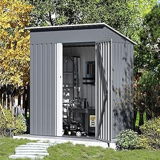 5x3 FT Storage Building Shed for Outdoor, Tool and Utility Metal Shed for Backyard Garden Patio Lawn Storage for Bike Lawn Mower with Lockable Door