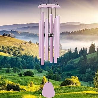 FSVGYY Wind-Chimes-Outdoor-Deep-Tone, Large Soothing Melodic Tones Windchimes, Wind Chimes for Outside, Memorial Wind Chime Best Gift for Mom Women Grandma Neighbors(32" Pink Coated Aluminum)