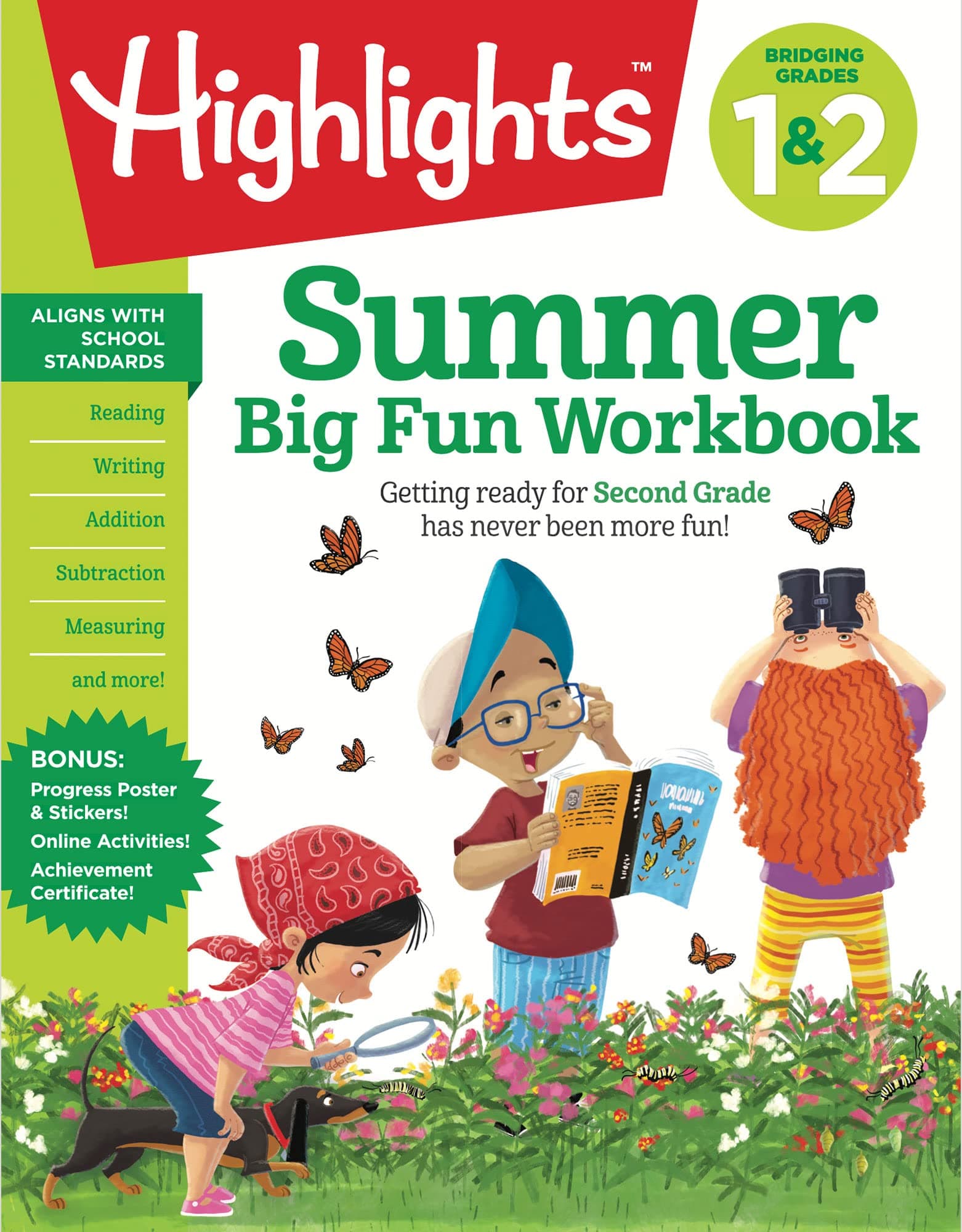Summer Big Fun Workbook Bridging Grades 1 & 2: Summer Before Second Grade Prep Workbook for Spelling, Reading Comprehension, Language Arts and More (Highlights Summer Learning)
