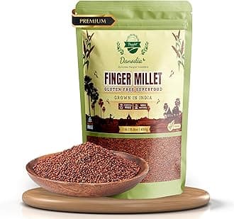Danodia Foods Whole Grain Finger Millet (Ragi) - 1lb (500g) | Hulled, Unpolished, Gluten-Free, Natural Superfood | High in Iron, Calcium, Fiber & Protein | Non-GMO, Low GI