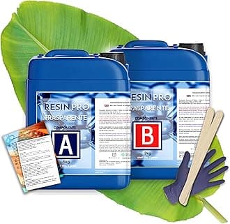 Resin Pro Epoxy Resin, 8.8 L Crystal Clear Epoxy Resin And Hardener Kit For Craft, Artwork, Jewellery Making, Table, Art Creations - Easy Ratio Resins - Heat Resistant (8 Kg)