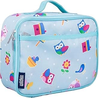 Wildkin Lunch Box, Insulated, Moisture Resistant, and Easy to Clean with Helpful Extras for Quick and Simple Organization, Ages 3+, Perfect for Kids or On-The-Go Parents, Olive Kids Design - Birdie