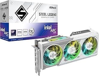 Intel ARC B580 Steel Legend 12GB OC 2800 MHz 19 Gbps 192 Bits GDDR6 7680 x 4320 650W Triple Fan Graphics Card