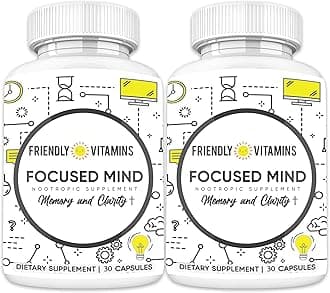Focused Mind – Daily Brain Supplement for Memory and Focus Support | Nootropic for Concentration, Mental Clarity, and Brain Energy | Cognitive Supplement for Work, School, or Everyday Demands