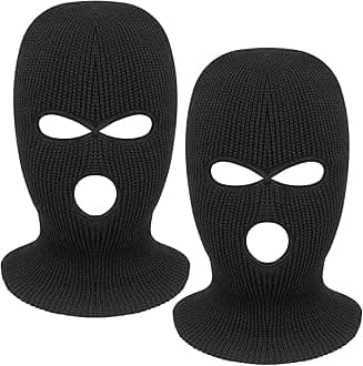 2 Pieces 3-Hole Full Face Mask Cover Ski Mask Winter Balaclava Cap Knitted Face Cover for Winter Outdoor Sports