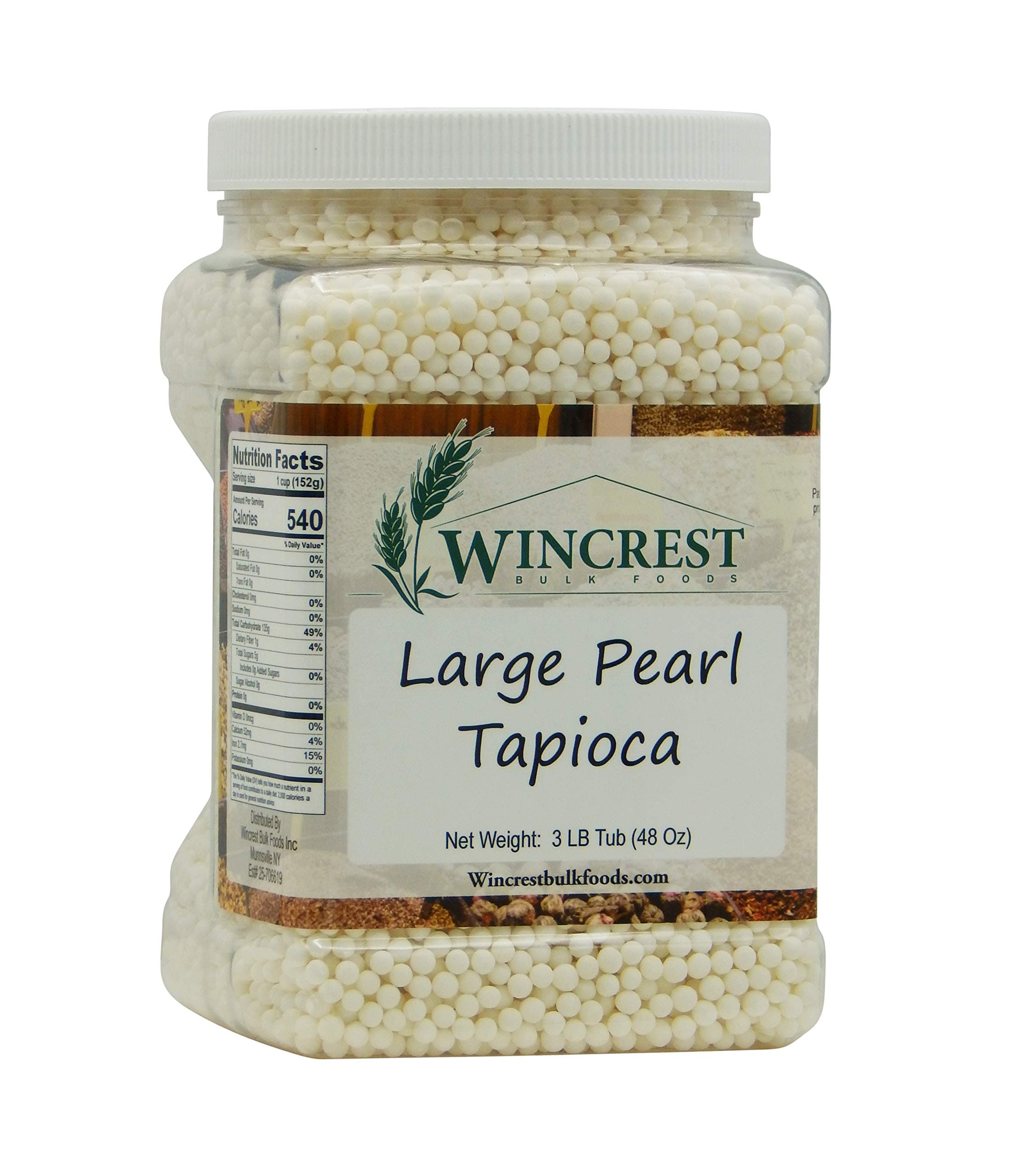 - Large Pearl Tapioca - 3 Lb Tub