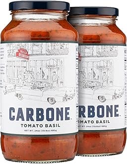 Carbone Tomato Basil Pasta Sauce | Tomato Sauce Made with Fresh & All-Natural Ingredients | Non GMO, Vegan, Gluten Free, Low Carb Pasta Sauce, 24 Fl Oz (Pack of 2)