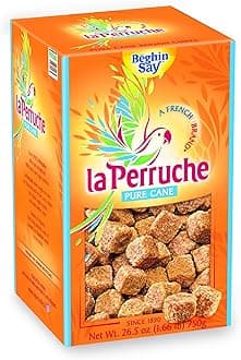 La Perruche Pure Cane Brown Sugar Cubes (750g/1.65lb box) | Ideal Sugar Cubes for Coffee | Pack of 1