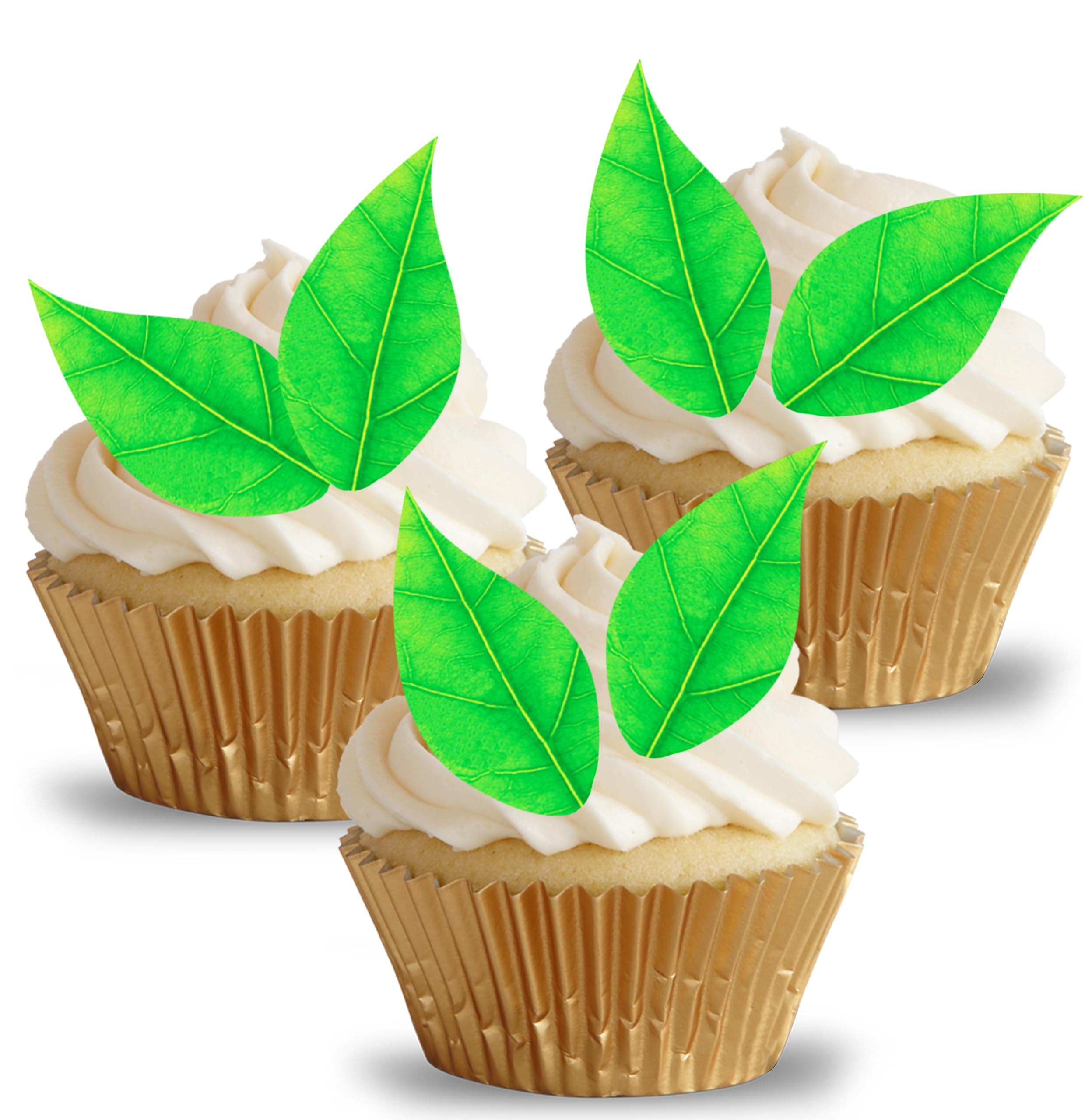 Anglesit PRE-CUT LARGE FLOWER LEAF FLAT EDIBLE RICE/WAFER PAPER CUP CAKE TOPPERS PARTY DECORATION