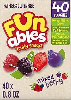 Funables Fruity Snacks, Mixed Berry Flavored Snacks, 32 oz 40 ct
